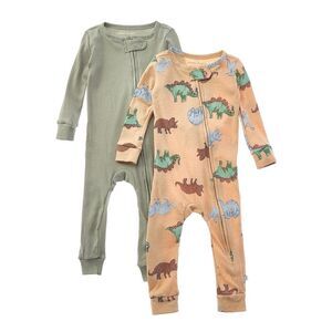 Poppy & Clay 2Pk Harmony Rib Blanket Sleeper, Green